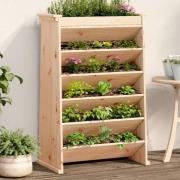 vidaXL Vegghengt plantekasse 6 etasjer 69x40x101,5 cm heltre furu