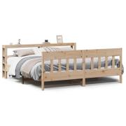 vidaXL Sengeramme med madrass 200x200 cm heltre furu