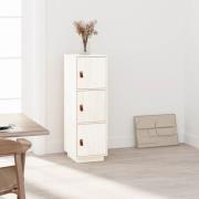 vidaXL Highboard hvit 34x40x108,5 cm heltre furu