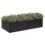 vidaXL Plantekasse svart 157x80x40 cm polyrotting