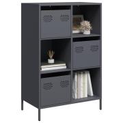 vidaXL Highboard antrasitt 68x39x103,5 cm stål