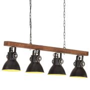 vidaXL Industriell taklampe svart E27 mangotre