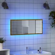 vidaXL Baderomsspeil med LED artisan eik 100x8,5x37 cm konstruert tre