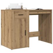 vidaXL Skrivebord artisan eik 100x49x75 cm konstruert tre