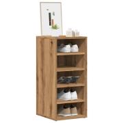 vidaXL Skoskap artisan eik 32x35x70 cm konstruert tre