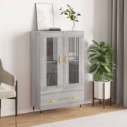 vidaXL Highboard grå sonoma 69,5x31x115 cm konstruert tre