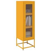 vidaXL Highboard Sennep Gul 36x39x123 cm Kaldvalset stål