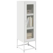 vidaXL Highboard Hvit 36x39x123 cm Kaldvalset stål