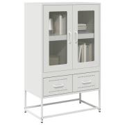 vidaXL Highboard hvit 68x39x111,5 cm stål