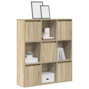 vidaXL Bokhylle sonoma eik 89x24x101,5 cm konstruert tre