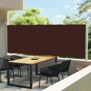 vidaXL Uttrekkbar sidemarkise 160x600 cm brun