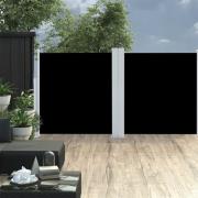 vidaXL Uttrekkbar sidemarkise 117x600 cm svart