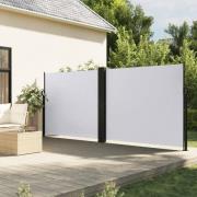 vidaXL Uttrekkbar sidemarkise hvit 180x600 cm