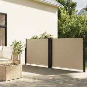 vidaXL Uttrekkbar sidemarkise beige 120x1200 cm