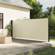 vidaXL Uttrekkbar sidemarkise kremhvit 160x300 cm