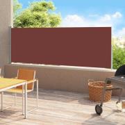 vidaXL Uttrekkbar sidemarkise 180x500 cm brun