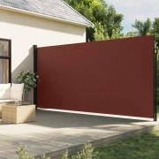 vidaXL Uttrekkbar sidemarkise 220x600 cm brun