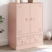 vidaXL Highboard rosa 67x39x95 cm stål