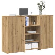 vidaXL Resepsjonspult artisan eik 155x50x103,5 cm konstruert tre