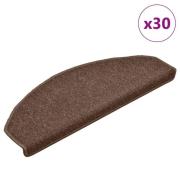 vidaXL Trappematter 30 stk brun 65x24x4 cm