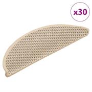 vidaXL Selvklebende trappematter sisal 30 stk 56x17x3 cm berber