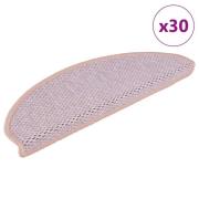 vidaXL Selvklebende trappematter sisal 30 stk 56x17x3 cm rød