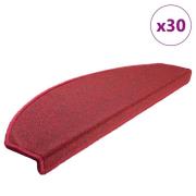 vidaXL Trappematter 30 stk bordeaux rød 65x24x4 cm