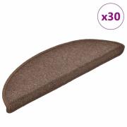 vidaXL Trappematter 30 stk kaffe brun 56x17x3 cm