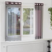 vidaXL Voilegardiner med grommets 2 stk lilla 140x140 cm