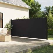 vidaXL Uttrekkbar sidemarkise svart 180x500 cm