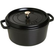 Staub Rund Gryte 28 cm 6,7 liter Svart