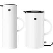 Stelton Termoskanne + Vannkoker EM77 Hvit