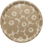 Marimekko MINI Unikko brett, 31 cm, lys brun/beige