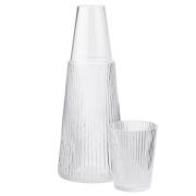 Stelton Pilastro karaffel med glass, 1 liter, clear