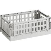 HAY Color Crate oppbevaringsboks liten, light grey