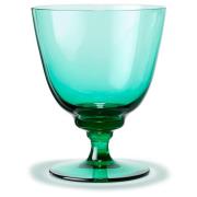 Holmegaard Flow vannglass med stett 35 cl, emerald green