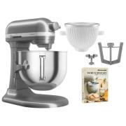 KitchenAid Artisan 5KSM70SHXE kjøkkenmaskin 6,6 liter + 5KSMICM Ice Cr...