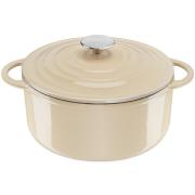 Tefal LOV rund støpejernsgryte 5 liter, beige