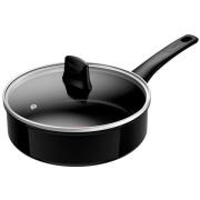 Tefal Renew ON traktørpanne med lokk, 24 cm, svart