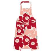 Marimekko Pieni Unikko forkle, rød/rosa