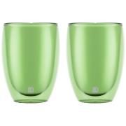 Bodum PAVINA dobbeltvegget glass 35 cl 2-pakning, grønn