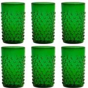 Klimchi - Hobnail glass 20 cl 6 stk dark green