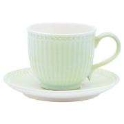 GreenGate - Everyday Alice kopp med fat 20 cl pale green