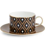 Wedgwood - Gio Gold tekopp & asjett geometric