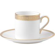 Wedgwood - Vera Wang Lace Gold kaffekopp & asjett