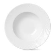 Lyngby Porcelæn - Rhombe dyp tallerken 24,5 cm hvit