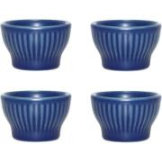 Aida - Groovy stentøy eggeglass 4 stk i gaveeske blå