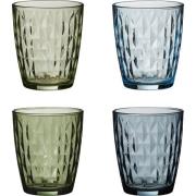 Aida - Mosaic vannglass 34 cl 4 stk shades of blue/green