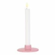 Lyngby Porcelæn - Rhombe Color lysestake 3 cm rosa