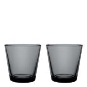 iittala - Kartio glass 21 cl 2 stk mørk grå